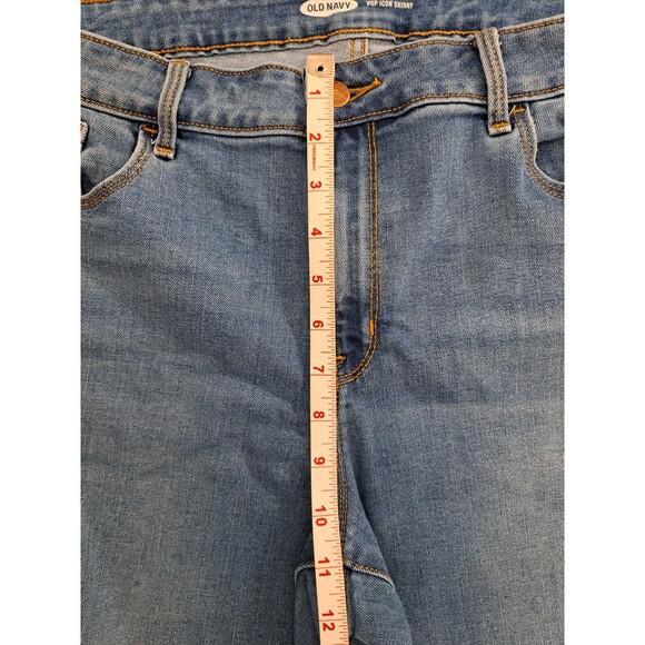 Old Navy Pop Icon Skinny Women's Size 16 Short Medium Wash Blue Denim Jeans - Picture 4 of 9